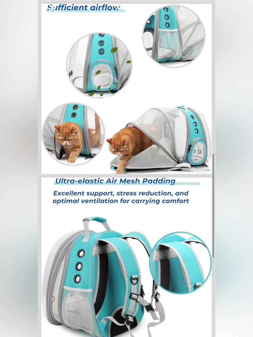 Lollimeow Expandable Cat Bubble Backpack Carrier